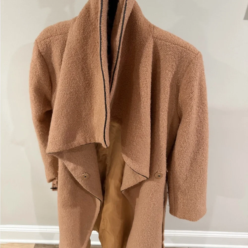 Bebe Women's Cozy Tan Teddy Coat - Picture 6 of 7